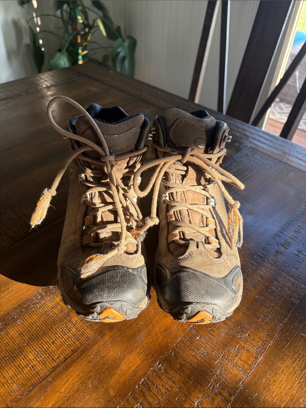 Men's Brown Outdoor Leather Hiking Boots - Comfortable Trail Support